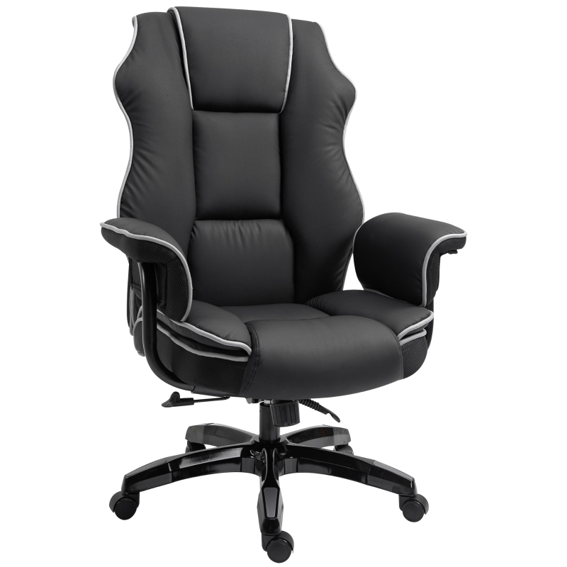 Ergonomiczne krzesło biurowe z funkcją przechylania krzesło obrotowe z regulacją wysokości imitacja skóry