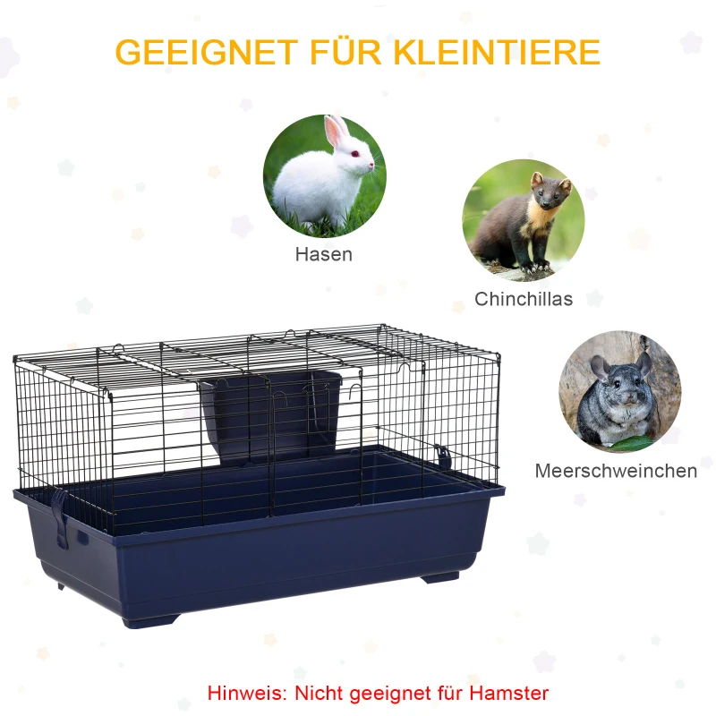 Klatka dla małych zwierząt klatka dla zwierząt klatka dla gryzoni ze wszystkimi akcesoriami stal+tworzywo sztuczne kolor niebieski
