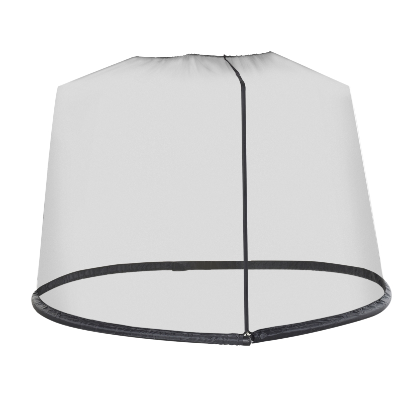 Moskitiera do parasola ogrodowego 3 m czarna Outsunny