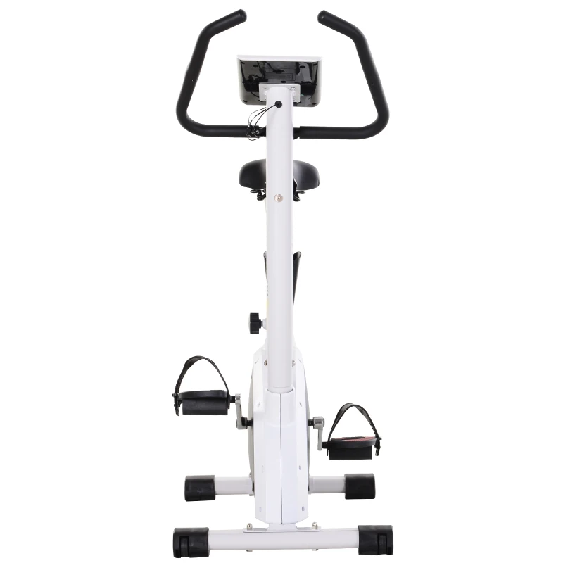 Rower treningowy Trenażer rowerowy Rower stacjonarny do domu z kołem zamachowym 4 kg stal biały
