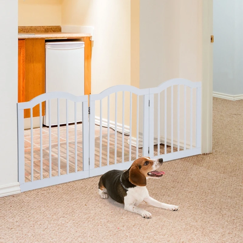 PawHut BRAMKA BARIERKA DLA SZCZENIĄT SKŁADANA biała