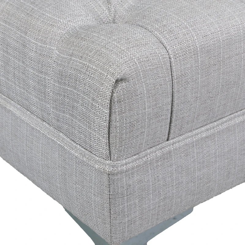 HOMCOM TAPICEROWANA ŁAWKA RETRO szara