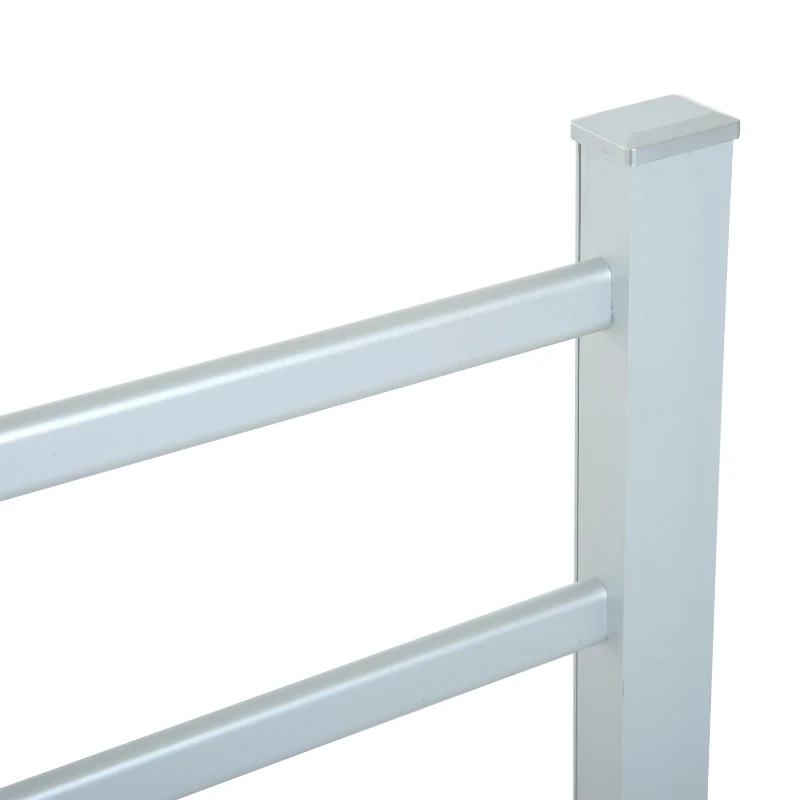 HOMCOM® WIESZAK NA RĘCZNIKI GRZEJNIK ELEKTRYCZNY 6 RAMION srebrny