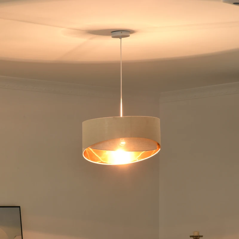 Lampa sufitowa Żyrandol z dwoma ukośnie ściętymi abażurami Oprawa sufitowa