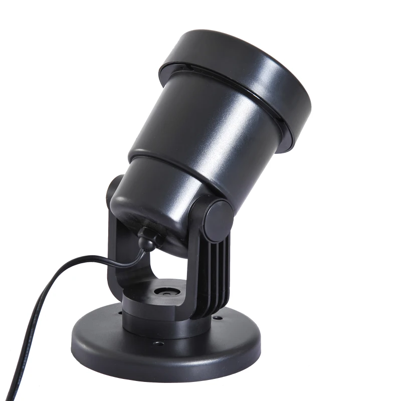 HOMCOM® PROJEKTOR ŚWIATŁA EFEKT ŚWIETLNY FOLIE Z 4 MOTYWAMI ŚWIĄTECZNYMI czarny