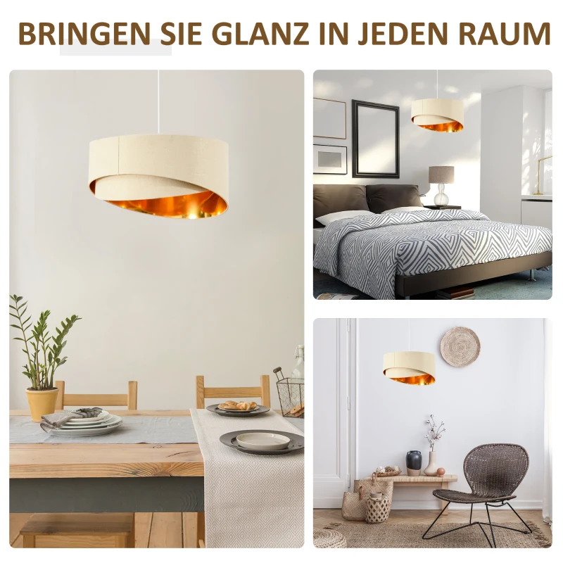 Lampa sufitowa Żyrandol z dwoma ukośnie ściętymi abażurami Oprawa sufitowa