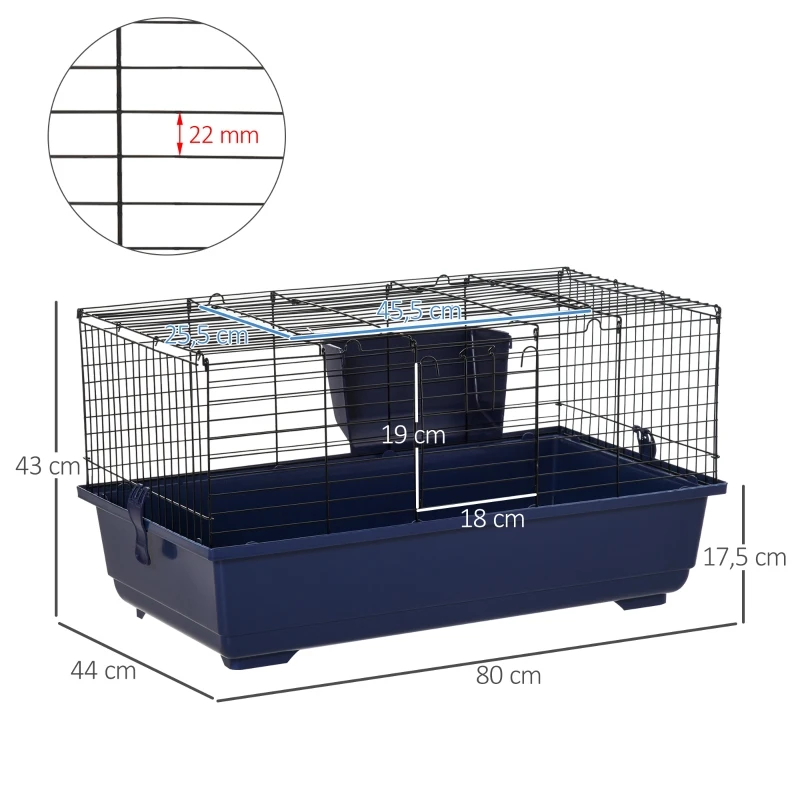 Klatka dla małych zwierząt klatka dla zwierząt klatka dla gryzoni ze wszystkimi akcesoriami stal+tworzywo sztuczne kolor niebieski