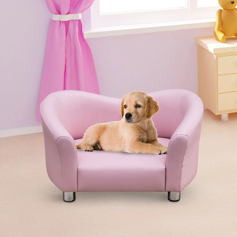 PawHut LEGOWISKO SOFA KANAPA DLA PSA I KOTA różowa