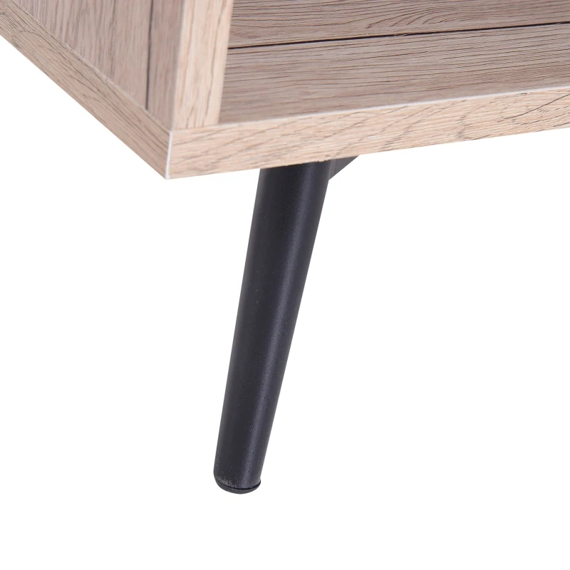 HOMCOM® ŁAWA STOLIK REGULACJA WYSOKOŚCI BLATU ROZKŁADANA PÓŁKI drewno 100 x 58 x (39,3–52,7) cm