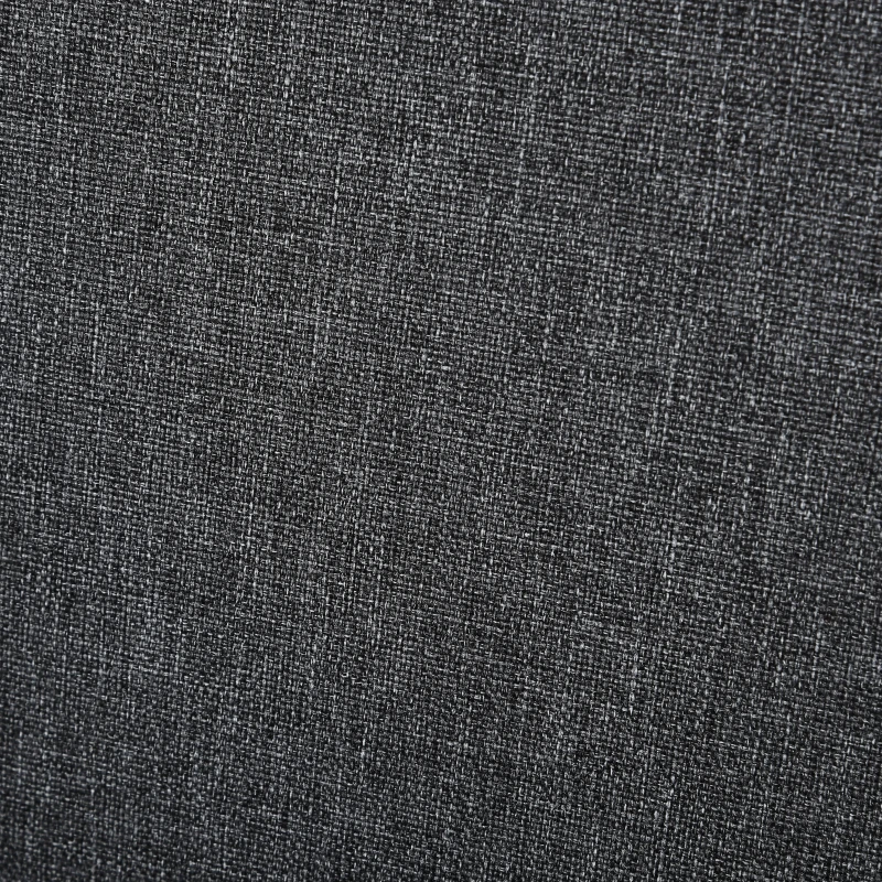 Fotel z pufą Fotel wypoczynkowy z podłokietnikami lniane obicie drewniana rama szary