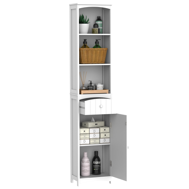 HOMCOM SZAFKA ŁAZIENKOWA Z PÓŁKAMI 34 x 24 x 170 cm