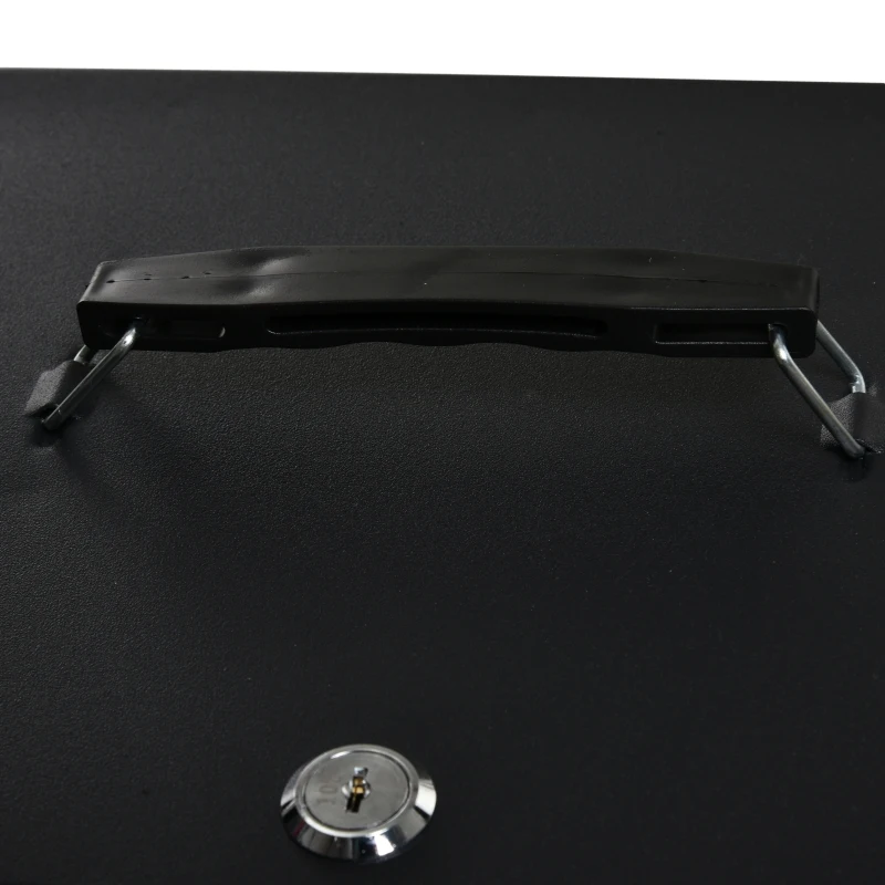 Kasetka na pieniądze z przegrodą na banknoty i monety, kasa, stal, PP, czarna