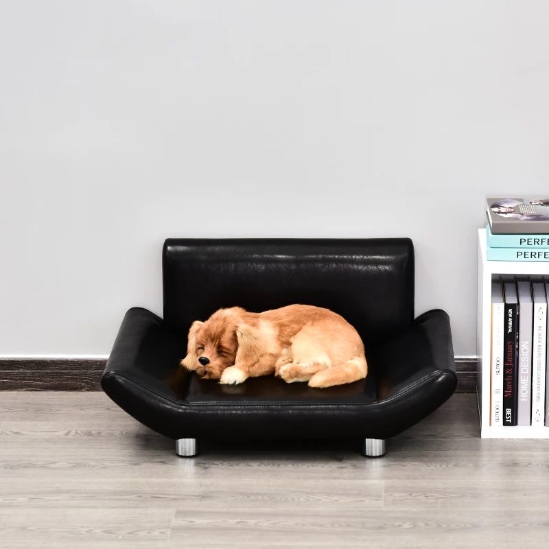 PawHut SOFA MATA DLA PSA ŁÓŻKO DLA ZWIERZĄT DOMOWYCH czarna