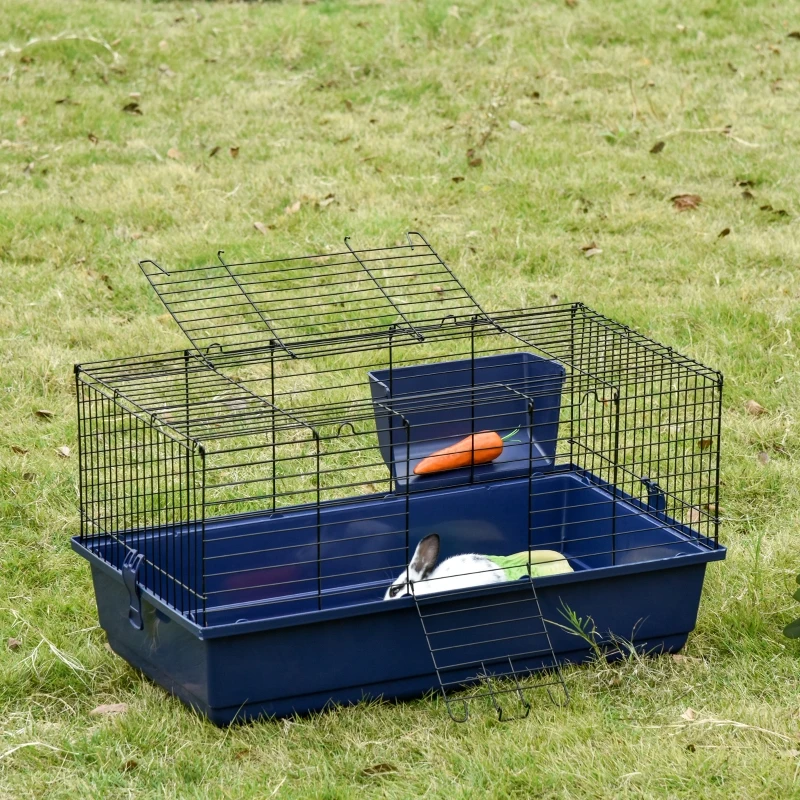 Klatka dla małych zwierząt klatka dla zwierząt klatka dla gryzoni ze wszystkimi akcesoriami stal+tworzywo sztuczne kolor niebieski