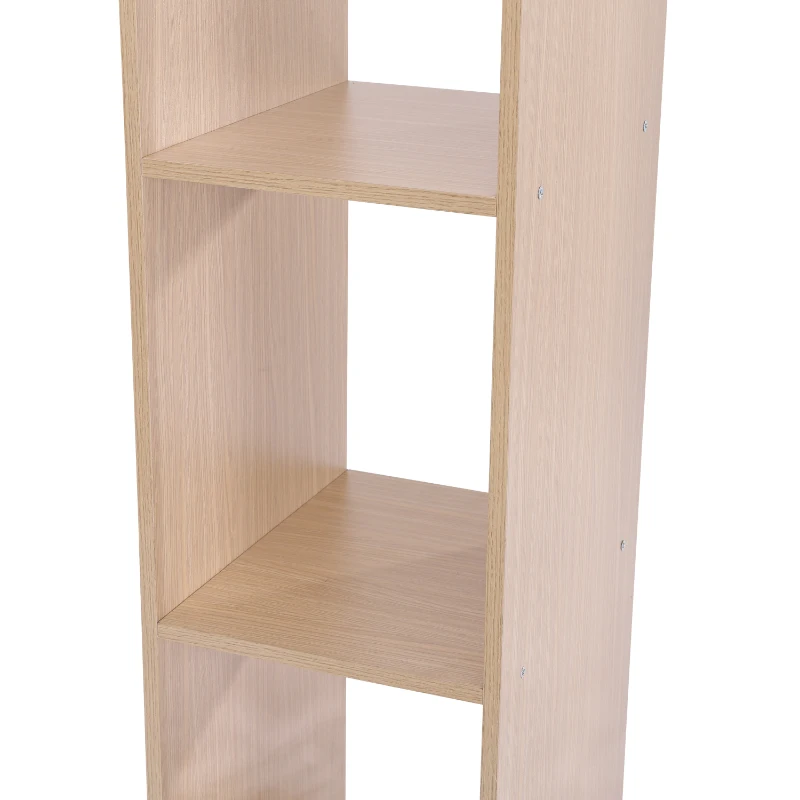 HOMCOM Otwarta Szafa ubraniowa do przedpokoju, z wieszakami i kółkami, do sypialni, płyta wiórowa E1, aluminium, 80x40x128 cm, kolor naturalny