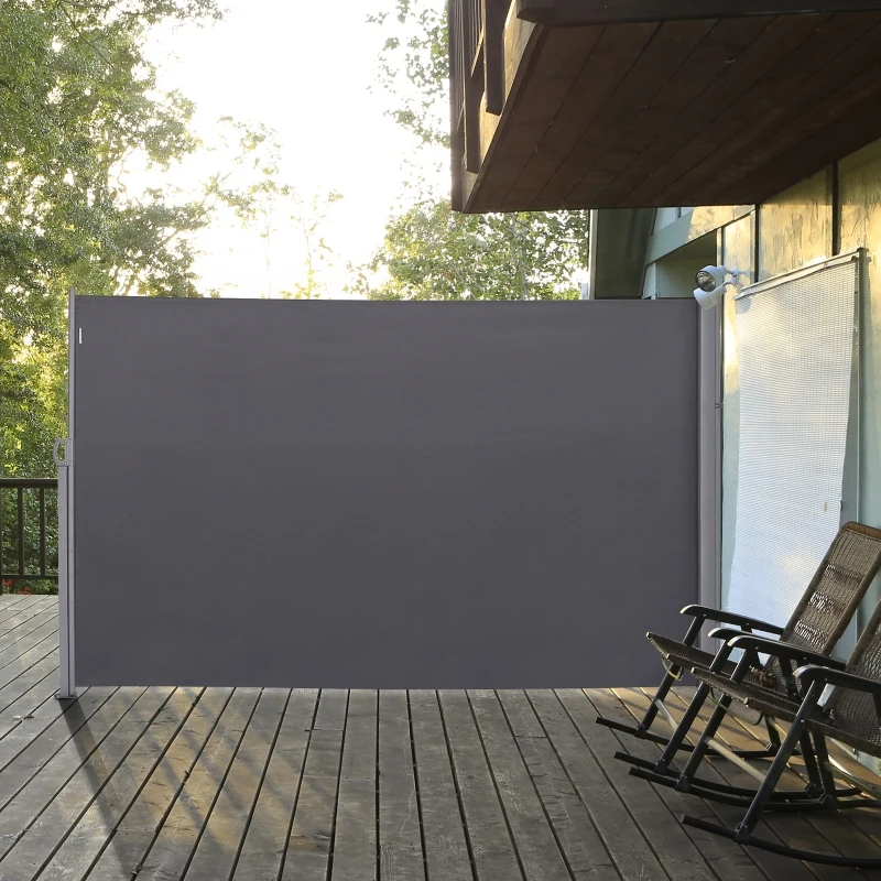 Markiza boczna Outsunny, roleta boczna, poliester, szara, 3 x 2 m