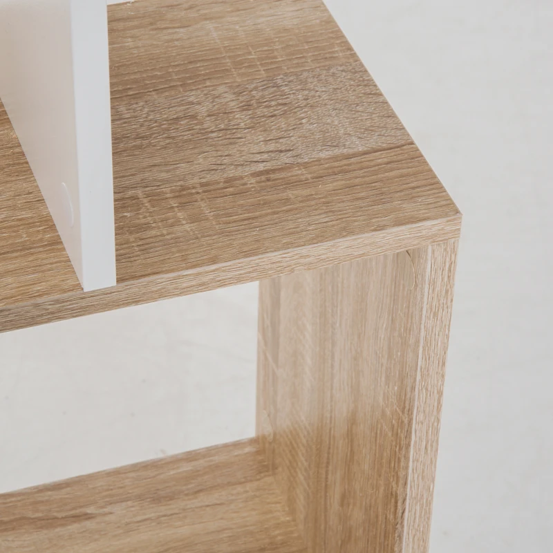 HOMCOM® REGAŁ NA KSIĄŻKI STYL SKANDYNAWSKI KSZTAŁT LITERA S 5 POZIOMÓW