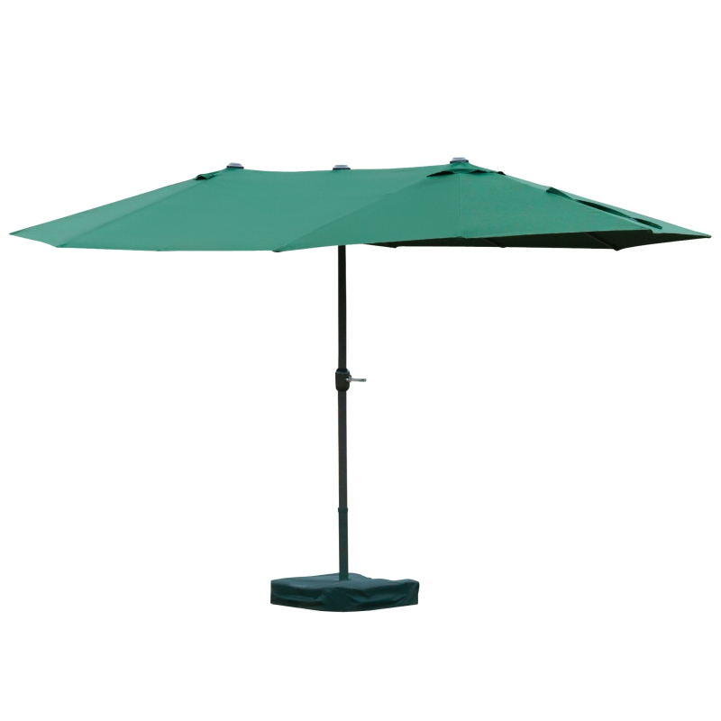 Parasol ze stojakiem parasol ogrodowy podwójny 460x270cm ciemnozielony