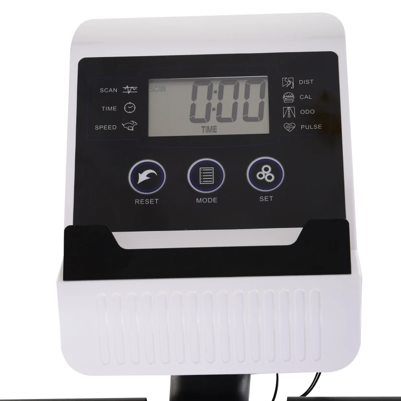 Rower treningowy Trenażer rowerowy Rower stacjonarny do domu z kołem zamachowym 4 kg stal biały