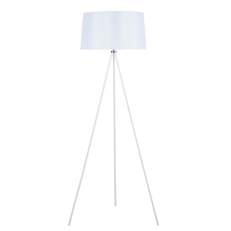 HOMCOM® LAMPA STOJĄCA TRÓJNÓG LAMPA PODŁOGOWA 40 W metal biała ∅ 48 x 156 cm