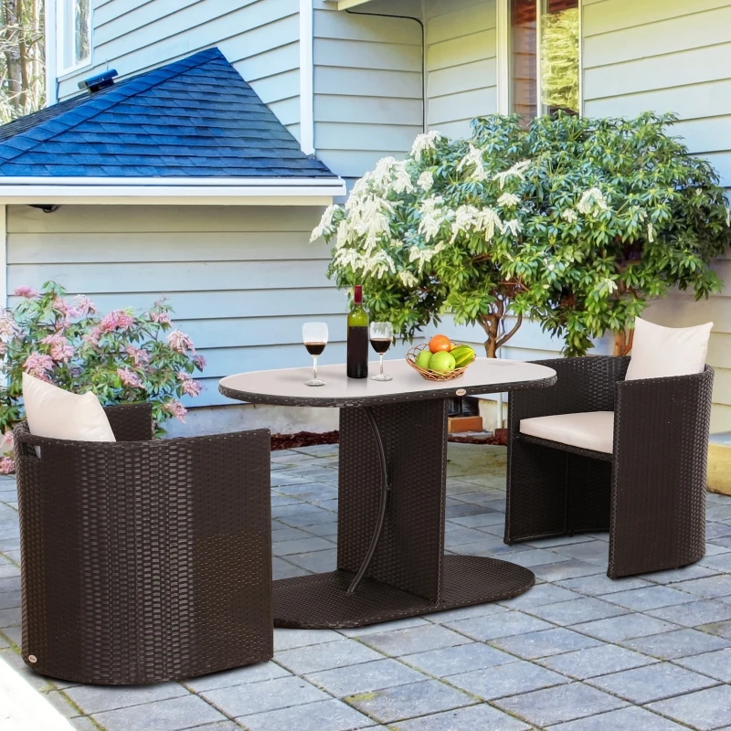 Meble ogrodowe 7-częściowy technorattan zestaw mebli ogrodowych meble balkonowe komplet stolik z krzesłami możliwość łączenia