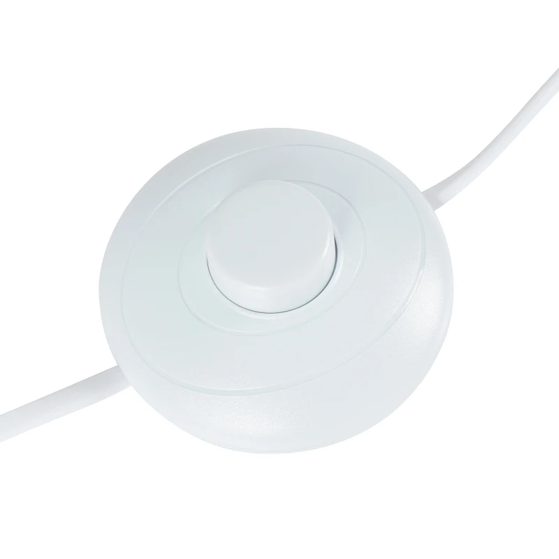 HOMCOM® LAMPA STOJĄCA TRÓJNÓG LAMPA PODŁOGOWA 40 W metal biała ∅ 48 x 156 cm