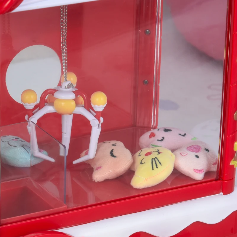 Łapacz Automat dla dzieci z zabawkowymi monetami USB dla dzieci w wieku 3-8 lat styl bożonarodzeniowy czerwony