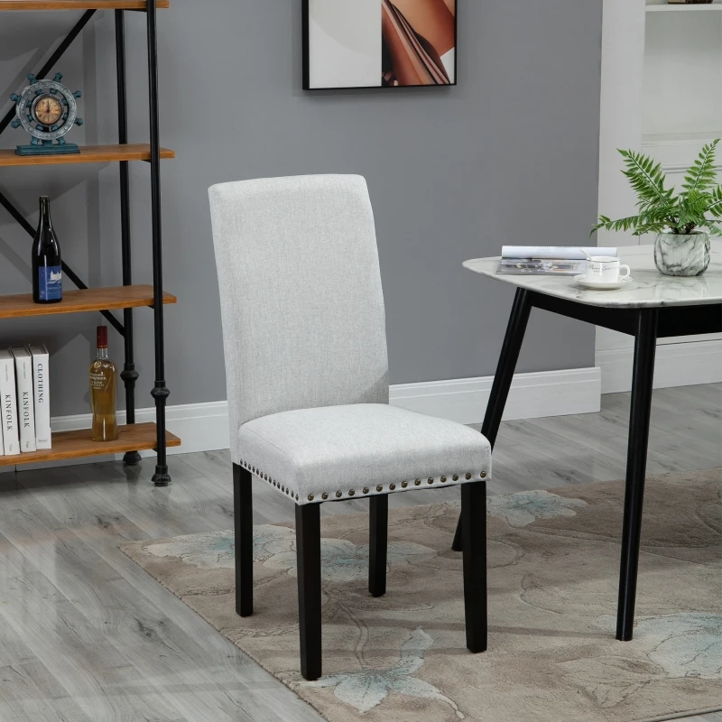 Krzesło do jadalni Krzesło kuchenne Krzesło do salonu pianka len jasnoszary