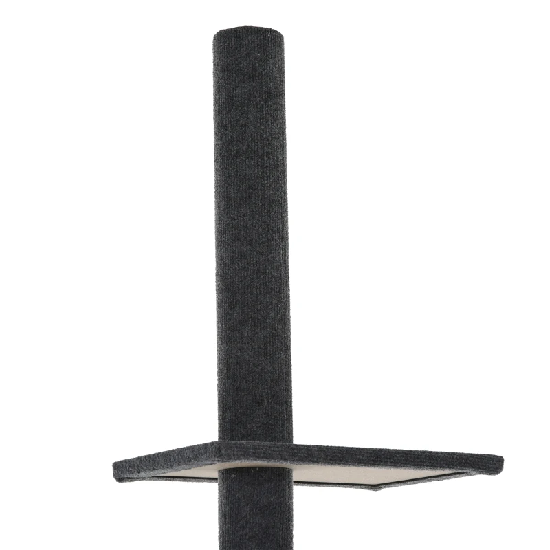 Drapak dla kota Naścienny drapak do ostrzenia pazurów Drzewko wspinaczkowe z regulacją wysokości szary