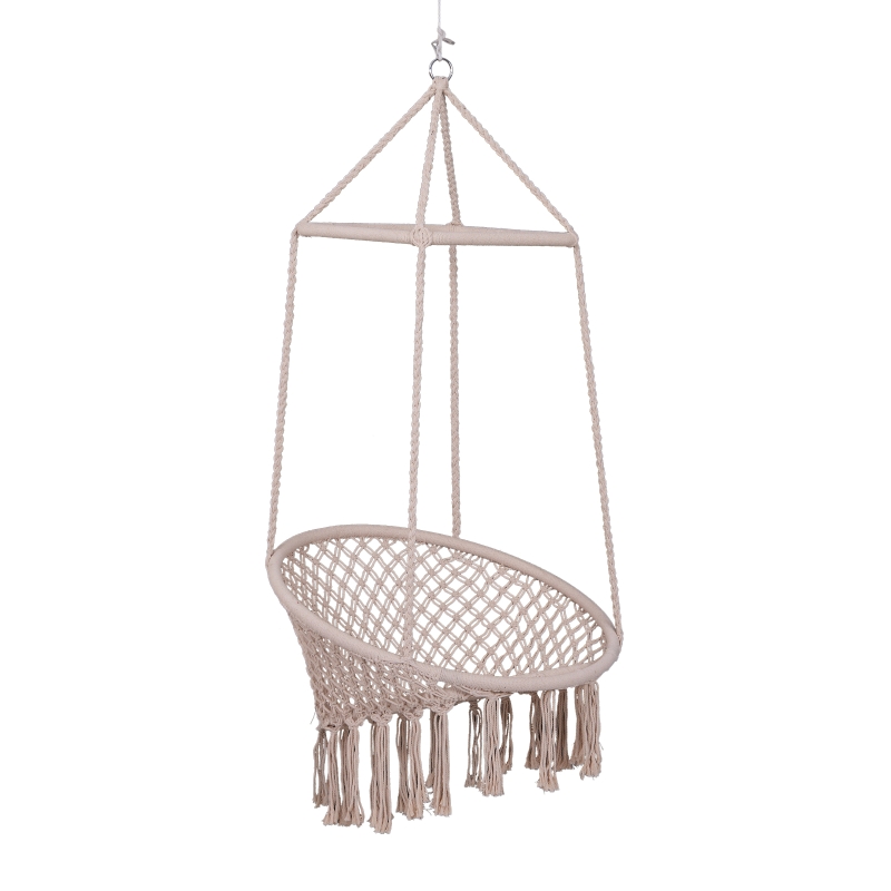 Outsunny fotel wiszący krzesło wiszące huśtawka wisząca vintage Ø 80 x wys. 150 cm do 150 kg