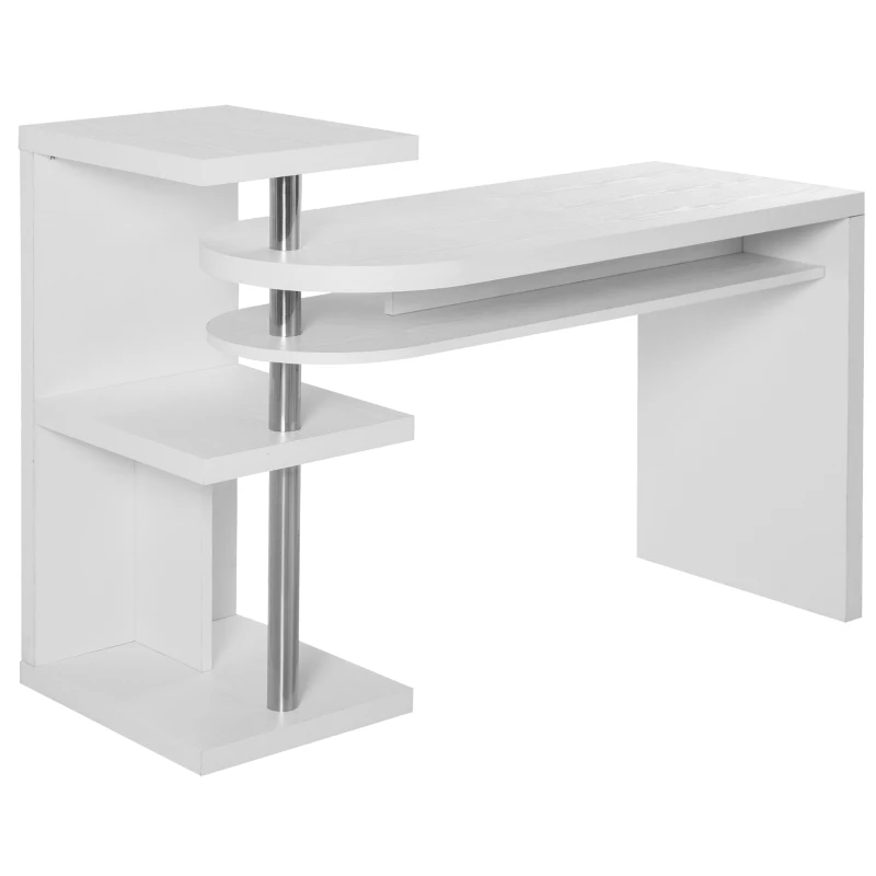Biurko narożne biurko komputerowe biurko pod komputer z półką biurko narozne/proste biały