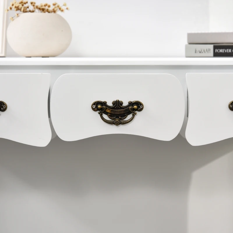 Homcom® Vintage Stolik Konsola Kredens 3 Szuflady Lite Drewno