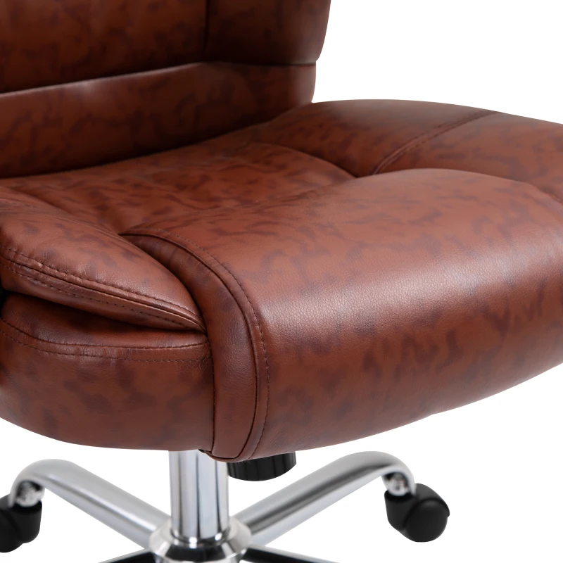 Vinsetto High Back Executive Office Chair, 360° Swivel, PU Leather-Brown