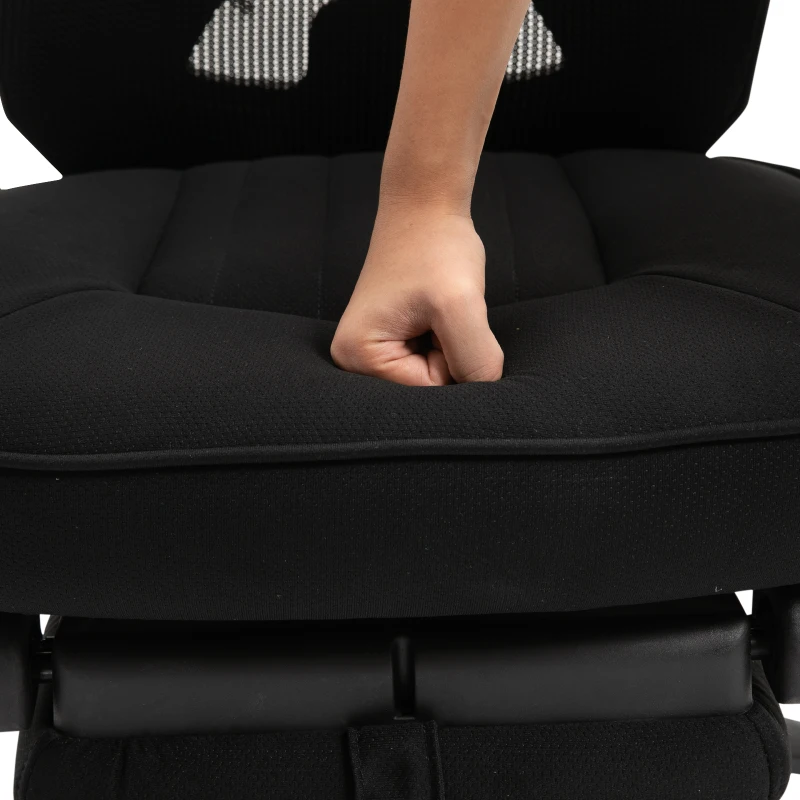 Vinsetto Swivel Mesh Back Office Chair w/ Retractable Footrest High Back Adjustable Height Black