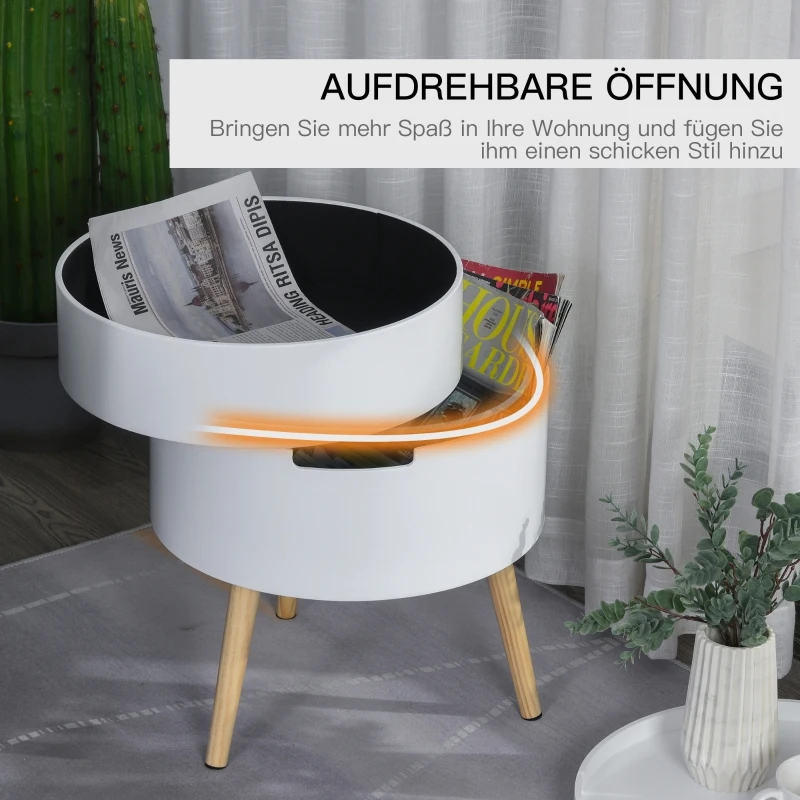 Szafka nocna stolik kawowy stoliczek z 2 schowkami dowolne kombinacje drewno kolor biały