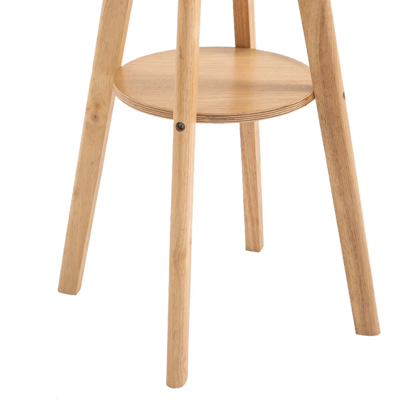 HOMCOM Round Cocktail Bar Table with Wood Legs for Pub, Dining Room, Kitchen & Home bar