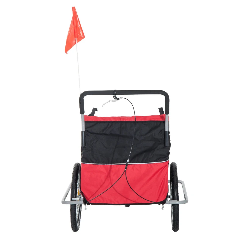 HOMCOM Child Bike Carrier, 2-Seater-Red