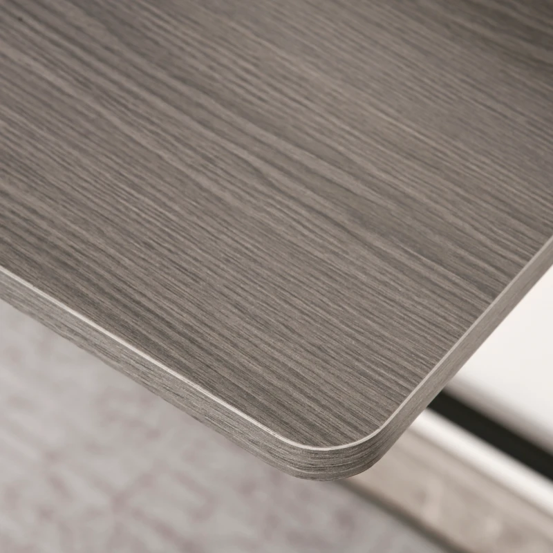 HOMCOM Wooden Writing Desk Computer Table Storage Shelf and Steel Frame Home Office