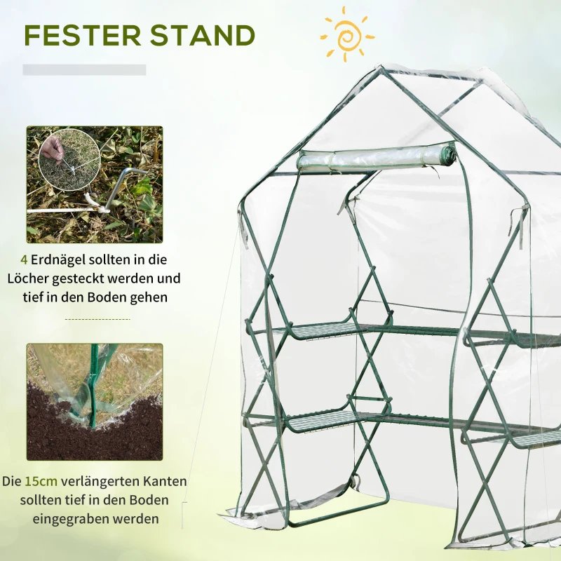 Szklarnia cieplarnia regał na kwiaty tunel na pomidory szklarnia do ogrodu