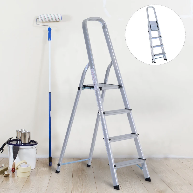 HOMCOM DRABINA SKŁADANA ALUMINIOWA 4 STOPNIE