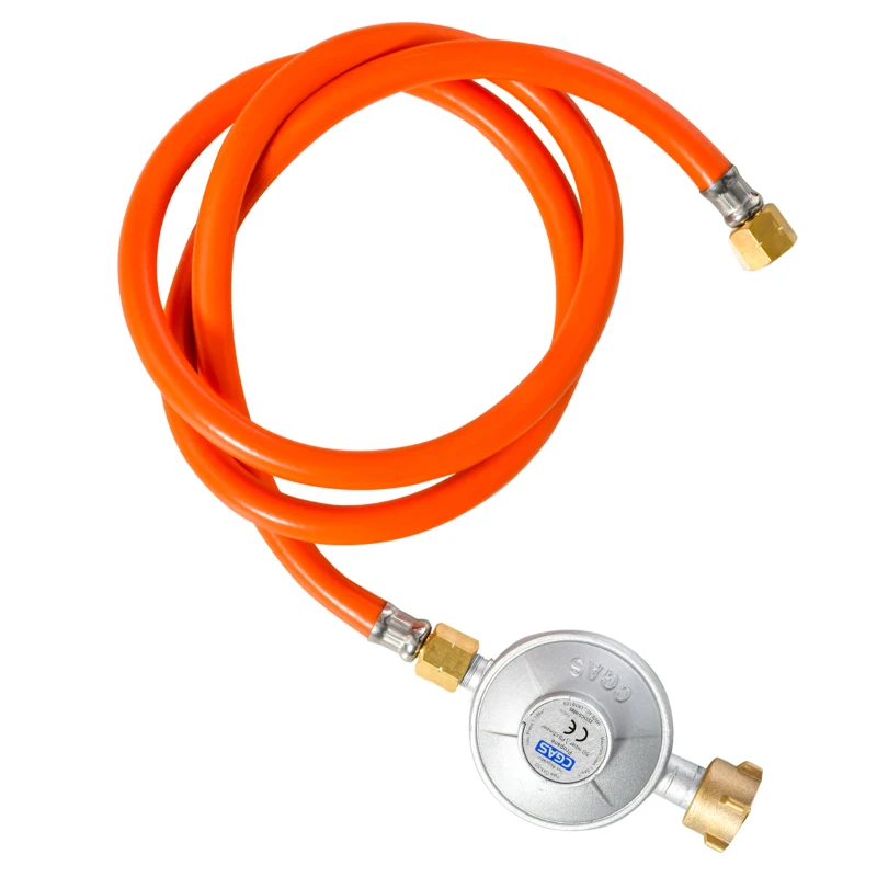 Outsunny warmtestraler terrasverwarmer met kantelbeveiliging automatische veiligheidsuitschakeling terrasverwarmer met wielen oprolbaar gas 13,5kW RVS zilver Ø81,5 x 225 cm