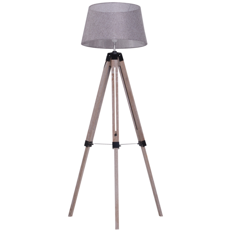HOMCOM® LAMPA STOJĄCA TRÓJNÓG REGULOWANA WYSOKOŚĆ LAMPA PODŁOGOWA