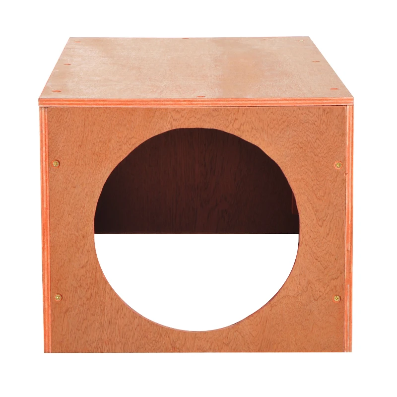 Pawhut 60L×30W×25H cm MDF Cat House-Golden Red