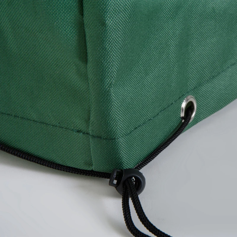 Outsunny UV/Rain Protective Rattan Furniture Cover, 205x145x70 cm-Green(m-8)