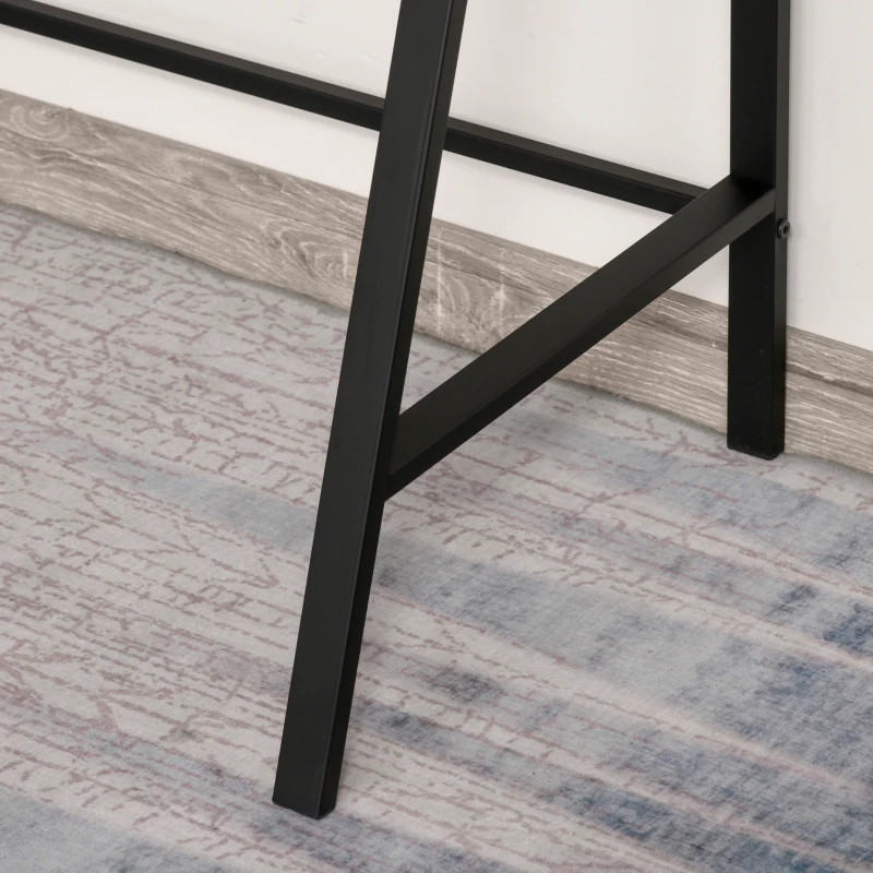 HOMCOM Wooden Writing Desk Computer Table Storage Shelf and Steel Frame Home Office