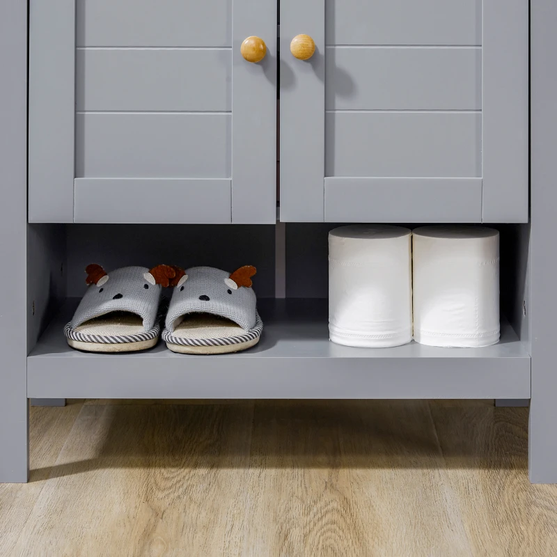 kleankin Bathroom Under Sink Cabinet Vanity Unit with Adjustable Shelf Space Saver