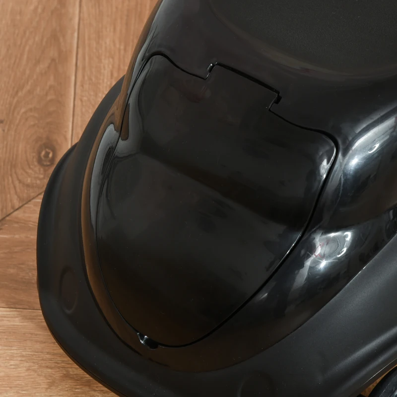 HOMCOM Wiggle Car Ride On Toy w/LED Flashing Wheels for 2-6 Years Old Black