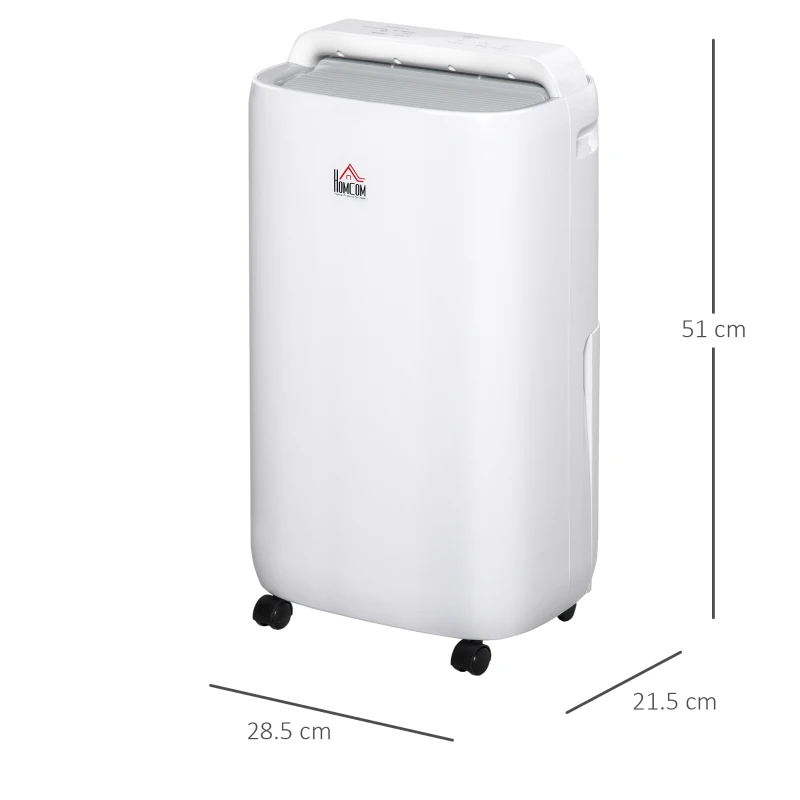 HOMCOM Portable Dehumidifier 4000ml Ultra Quiet Auto Cut Off for Basement Bathroom