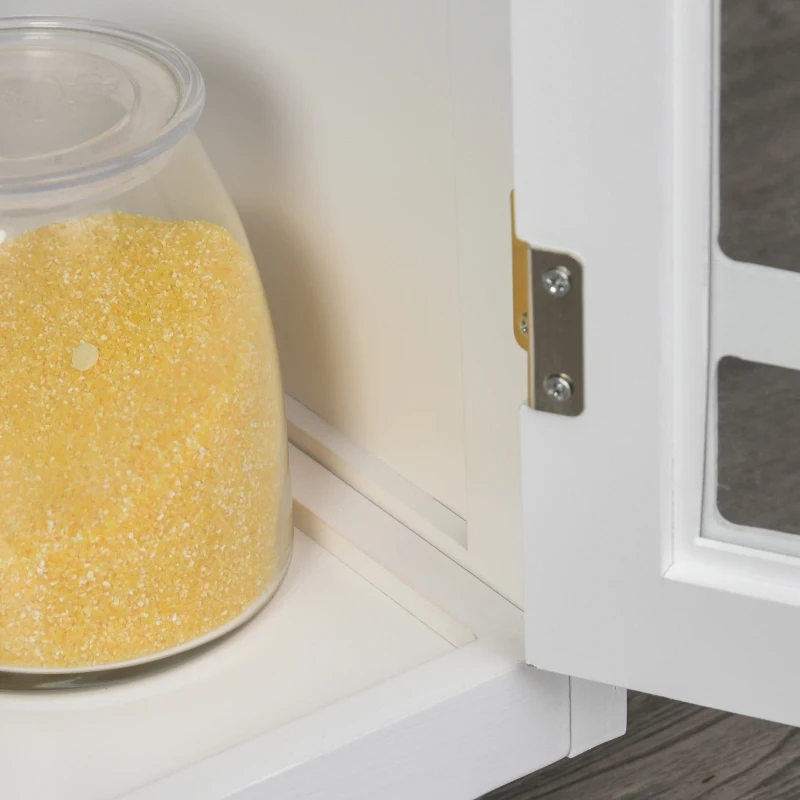 Wózek kuchenny HOMCOM wózek do serwowania z 1 szufladą szafką do kuchni drewno kauczukowe drewno sosnowe MDF kolor naturalny + biały 63 x 45 x 86 cm