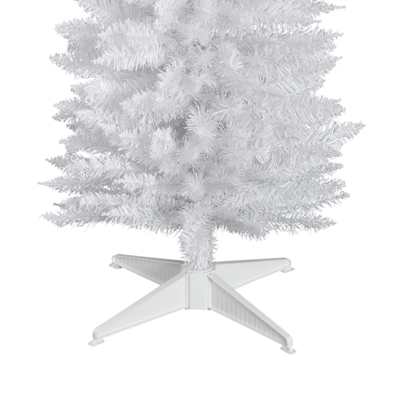 HOMCOM kerstboom dennenboom met kunststof standaard 390 takpunten wit Ø 55 x 180 h cm